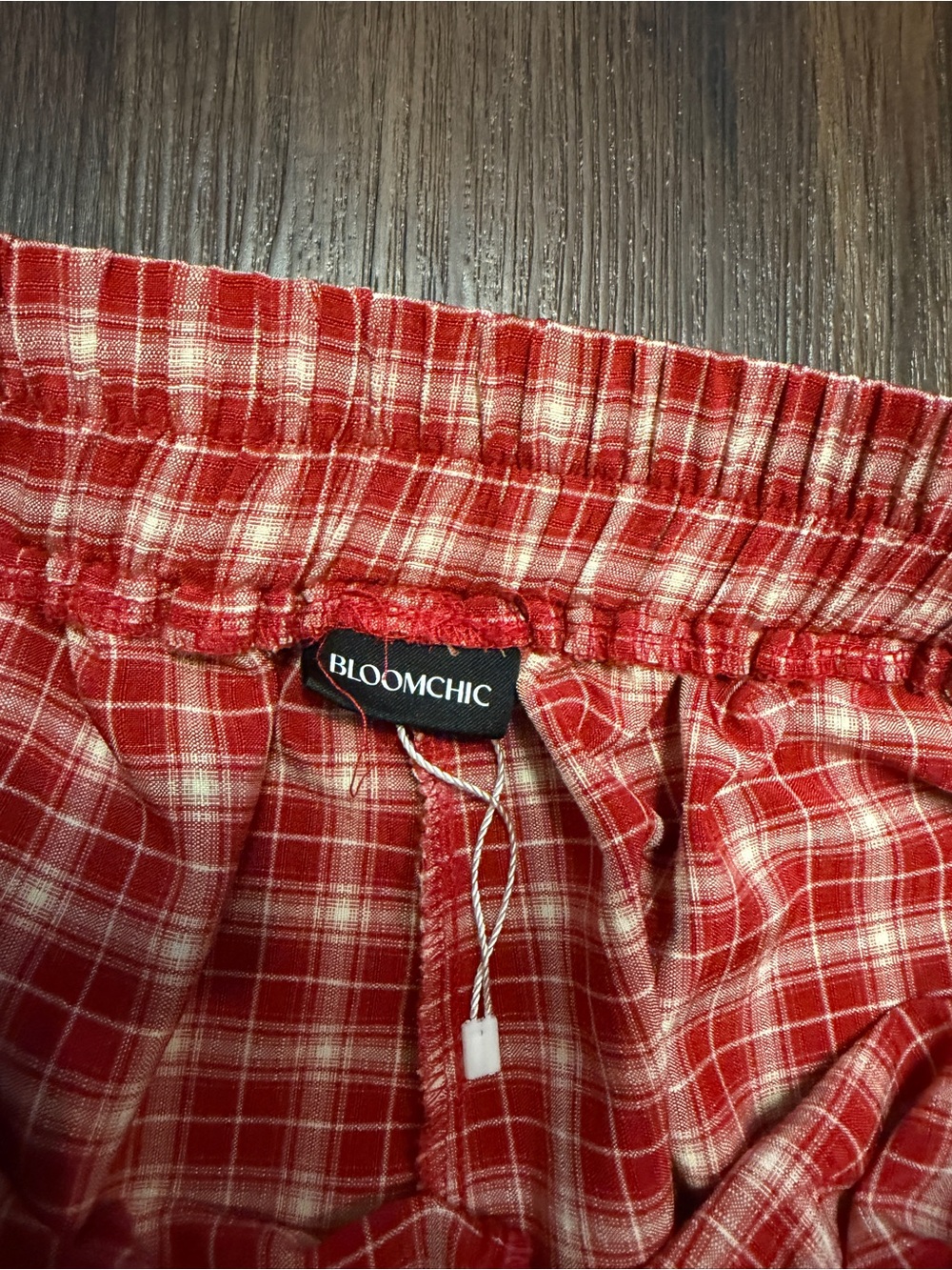 Bloomchic Gingham Print Ruffle Hem Co-Ord Pajama Set - Picture 8 of 9